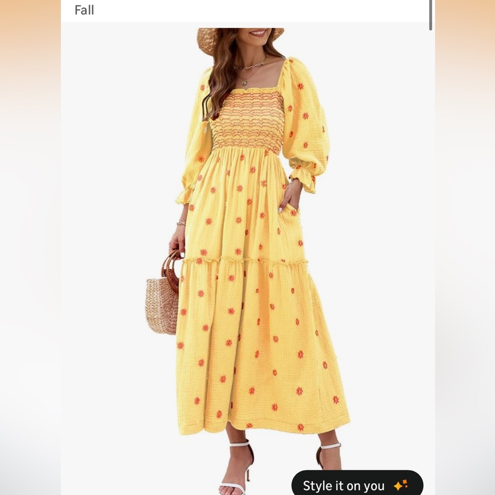 Floral maxi boho dress